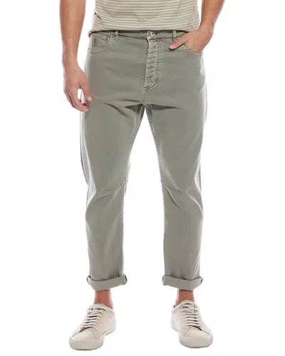 Brunello Cucinelli Leisure Fit Jean In Green