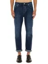 Brunello Cucinelli Relaxed-fit Jeans With Rolled Cuffs In Blue