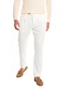 Brunello Cucinelli Leisure Fit Pleated Linen Pant In Multi