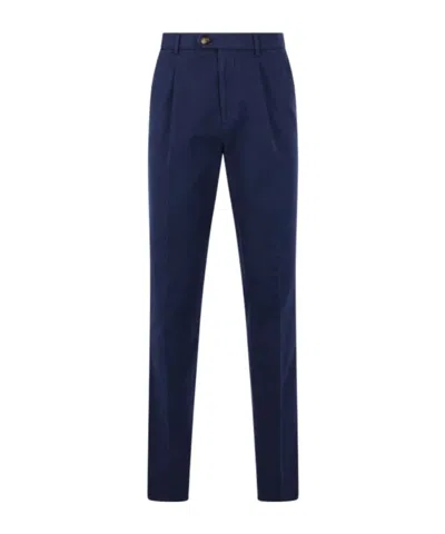 Brunello Cucinelli Leisure-fit Pleated Gabardine Trousers In Black
