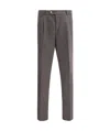 Brunello Cucinelli Leisure-fit Pleated Gabardine Trousers In Black