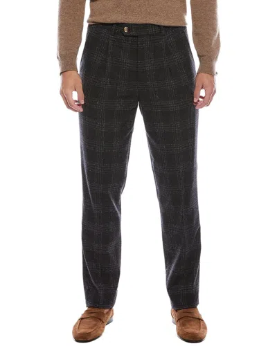 Brunello Cucinelli Leisure Fit Silk & Wool-blend Pant In Black