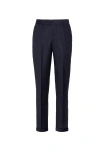 Brunello Cucinelli Straight-leg Pleated Wool-flannel Trousers In Blue