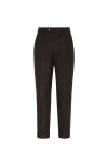 Brunello Cucinelli Pleated Wool-cashmere Blend Trousers In Brown