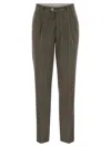 Brunello Cucinelli Men Leisure Fit Trousers In Garment Dyed Cotton Corduroy With Darts