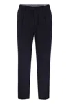 Brunello Cucinelli Leisure Fit Trousers In Garment-dyed Cotton Velvet With Darts In Black