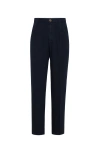 Brunello Cucinelli Men Leisure Fit Blue Comfort Linen Canvas Trousers In Navy Blue