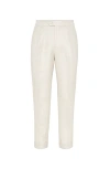 Brunello Cucinelli Leisure Fit Trousers In Off-white