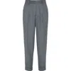 Brunello Cucinelli Leisure Fit Trousers With Double Pleats In Gray