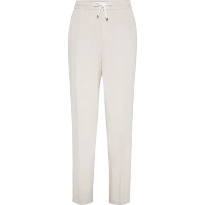 BRUNELLO CUCINELLI BRUNELLO CUCINELLI LEISURE FIT TROUSERS WITH DRAWSTRING