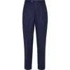 Brunello Cucinelli Leisure Fit Trousers With Pleats In Blue