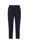 Brunello Cucinelli Men Leisure Fit Blue Comfort Linen Canvas Trousers In Blue