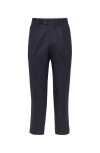 Brunello Cucinelli Men's Virgin Wool Flannel Leisure Fit Trousers In Blue