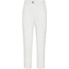Brunello Cucinelli Pleat-detailing Linen Tapered Trousers In Panama