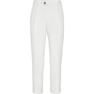 BRUNELLO CUCINELLI BRUNELLO CUCINELLI LEISURE FIT TROUSERS WITH PLEATS