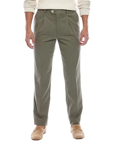 Brunello Cucinelli Leisure Fit Wool-blend Pant In Green