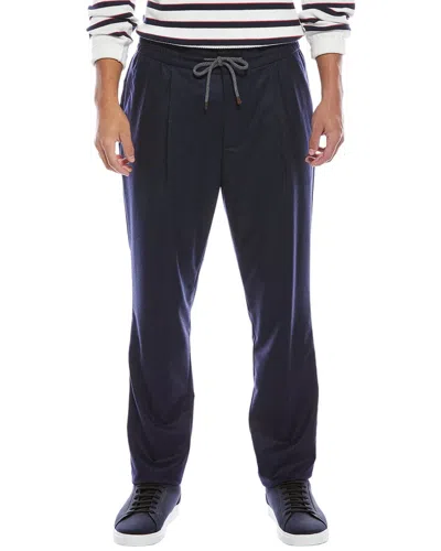 Brunello Cucinelli Leisure Fit Wool Pant In Black