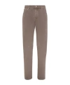 Brunello Cucinelli Leisure Five-pocket Cotton Jeans In Gray