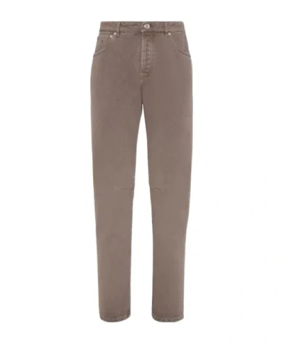 BRUNELLO CUCINELLI LEISURE FIVE-POCKET COTTON JEANS