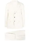 Brunello Cucinelli Leisure Suit With Cotton Blend And Tailored Fit In White