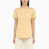 BRUNELLO CUCINELLI LEMON-COLOURED COTTON T-SHIRT