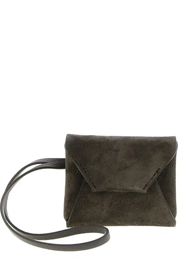 BRUNELLO CUCINELLI LETTER-ENVELOPE SUEDE BAG CHARM