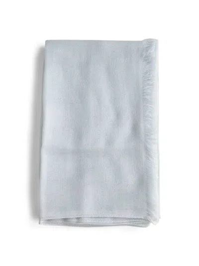 Brunello Cucinelli Light Blue Cashmere And Silk Scarf