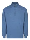 BRUNELLO CUCINELLI LIGHT BLUE CASHMERE SWEATER