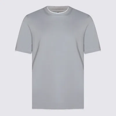Brunello Cucinelli Light Blue Cotton T-shirt