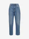 Brunello Cucinelli Women Light Blue Denim Baggy Tapered Jeans