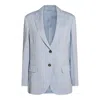 Brunello Cucinelli Tailored Jacket With Back Vent And Front Pockets In Clear Blue