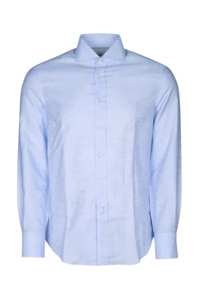 Brunello Cucinelli Light Blue Poplin Shirt