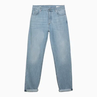 BRUNELLO CUCINELLI BRUNELLO CUCINELLI LIGHT BLUE REGULAR JEANS