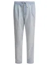 Brunello Cucinelli Light Blue Relaxed-fit Trousers In Blue