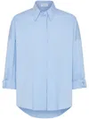Brunello Cucinelli Light Blue Shirt With Classic Collar In Blue