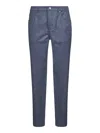 Brunello Cucinelli Light Blue Virgin Wool Flannel Trousers