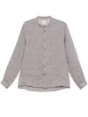 Brunello Cucinelli Light Brown Button-down Shirt In Gray