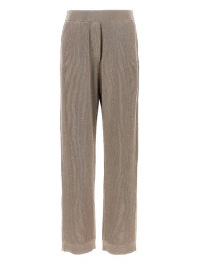 Brunello Cucinelli Light Brown Cotton Trousers