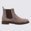 Brunello Cucinelli Men Suede Chelsea Boots In Brown