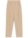 Brunello Cucinelli Women Lightweight Poplin Five-pocket Track Pants With Monili In Neutral