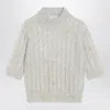 Brunello Cucinelli Light Cable-knit Sweater In Blend