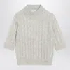 Brunello Cucinelli Light Cable-knit Sweater In Blend