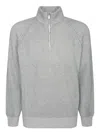 Brunello Cucinelli Ribbed Cashmere Funnel-neck Sweater With Raglan Sleeves In Gray