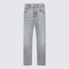 Brunello Cucinelli Grey Cotton Denim Jeans In Gray
