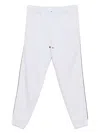 Brunello Cucinelli Cotton Sweatpants With Side Stripe Detail In Light Grey