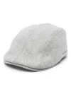 Brunello Cucinelli Light Grey Logo Wool Hat In Gray
