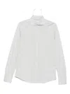 Brunello Cucinelli Men Silk And Cotton Blend Shirt In Gray