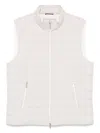Brunello Cucinelli Quilted High-neck Gilet With Zip In White