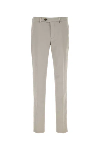 Brunello Cucinelli Light Grey Stretch Cotton Pant In Neutral