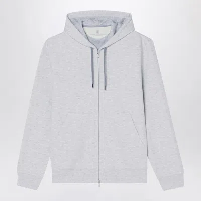 BRUNELLO CUCINELLI BRUNELLO CUCINELLI LIGHT GREY SWEATSHIRT IN COTTON BLEND